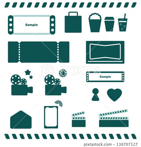 Muted Color Movie Icon Set 2 Muted Color Movie Icon Set 2 138707127