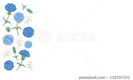 Father's Day Carnation Banner Background Material (Left-aligned frame with ample margins) 138707201
