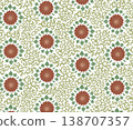 Mat handle, floral arabesque pattern 138707357