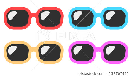 Simple sunglasses in 4 colors Simple sunglasses in 4 colors 138707411