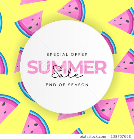 summer sale poster with colorful paper summer sale poster with colorful paper 138707698