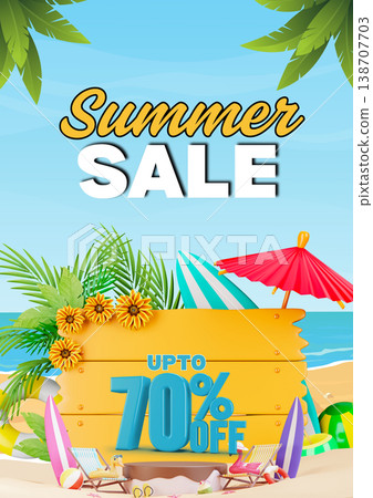 summer sale poster for summer sale 138707703