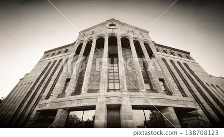 Exterior photo of a historic stone building 138708123