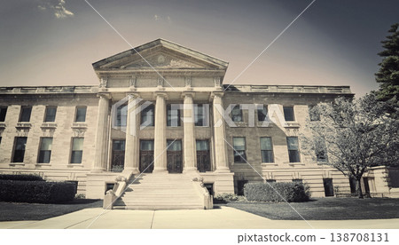 Exterior photo of a historic stone building 138708131