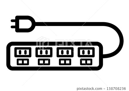 A simple icon for switching between ON and OFF on a power strip. A simple icon for switching between ON and OFF on a power strip. 138708236