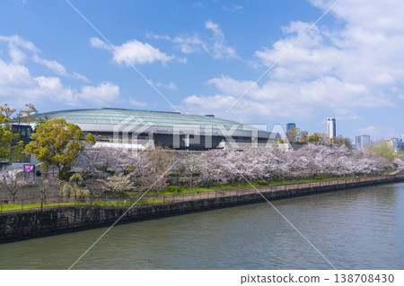 Osaka Castle Hall, Osaka Castle Park, Cherry blossoms in full bloom 138708430
