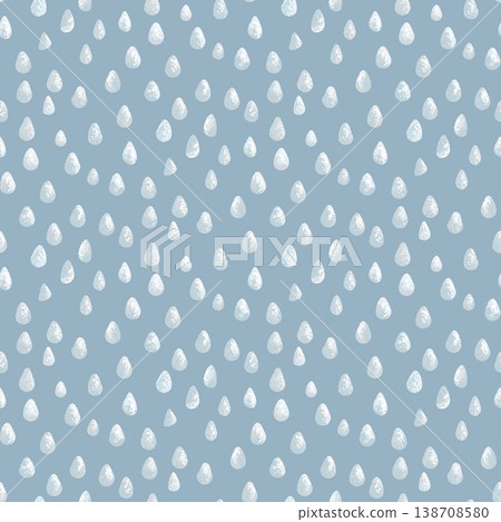 Seamless raindrop pattern in soft blue tones, hand drawn texture Seamless raindrop pattern in soft blue tones, hand drawn texture 138708580