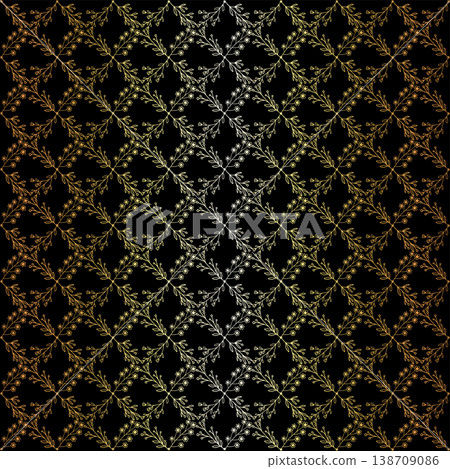 Golden floral geometric pattern beautiful background design 138709086