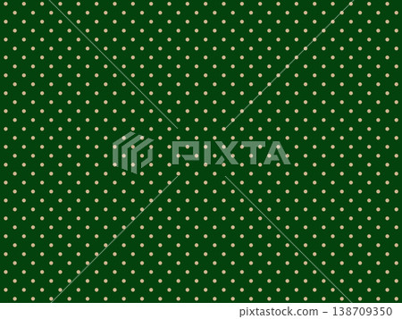 Dark green polka dot background with a retro, calming beige polka dot pattern. 138709350