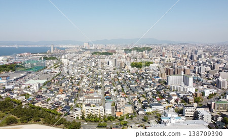 Aerial photography by drone from the yacht harbor in Odo, Nishi-ku, Fukuoka City. Aerial photography by drone from the yacht harbor in Odo, Nishi-ku, Fukuoka City. 138709390