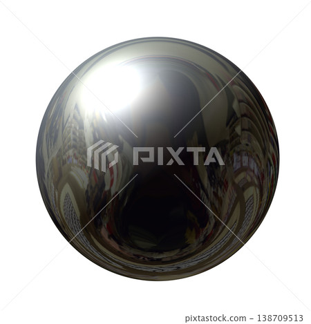 逼真的金屬球（透明背景） 138709513