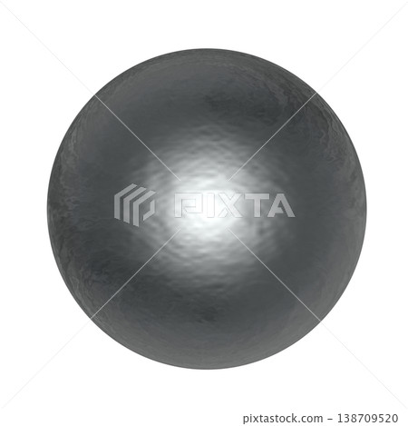 Realistic metal sphere (transparent background) 138709520