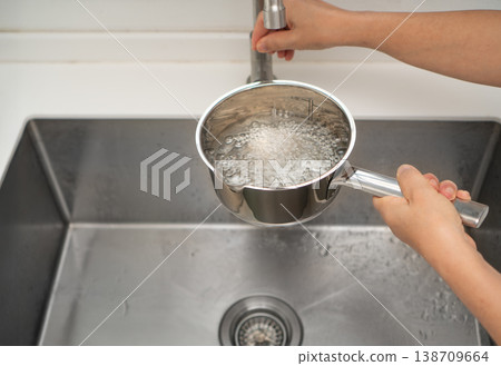 Avoid pouring hot water directly into a sink drain, especially if the pipes are made of PVC or if there are existing clogs, as it can cause damage to the plumbing system. Avoid pouring hot water directly into a sink drain, especially if the pipes are made of PVC or if there are existing clogs, as it can cause damage to the plumbing system. 138709664