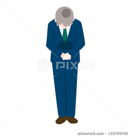 A businessman bows deeply in apology. A businessman bows deeply in apology. 138709700