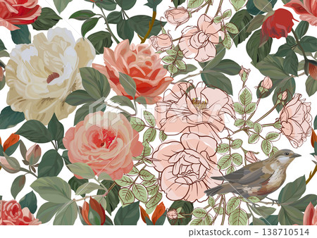 roses seamless pattern 1 138710514