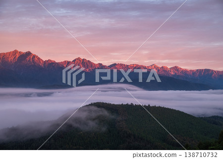 The Northern Alps as seen from Mount Takagari The Northern Alps as seen from Mount Takagari 138710732