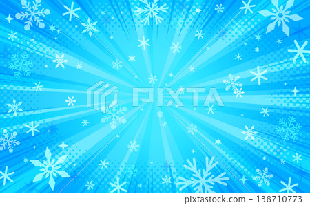 Pop-art style speed lines and a cool, icy background_horizontal Pop-art style speed lines and a cool, icy background_horizontal 138710773