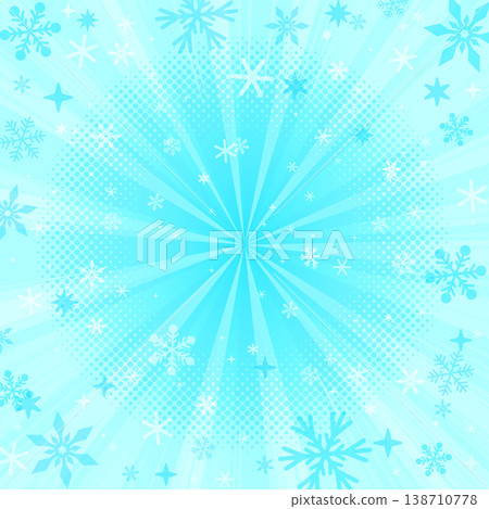 Pop-art style speed lines and cool ice background 2_square Pop-art style speed lines and cool ice background 2_square 138710778