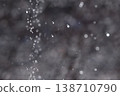 Snowmelt water was dripping from the roof. 138710790