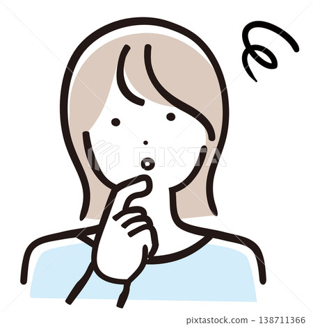 A pastel line drawing illustration of a confused and lost mother. A pastel line drawing illustration of a confused and lost mother. 138711366