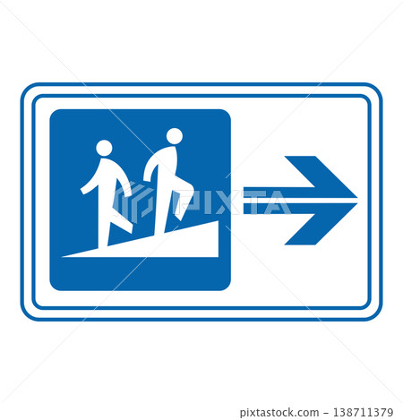Guide sign for ramp 138711379