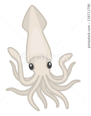 簡單可愛的魷魚圖 簡單可愛的魷魚圖 138711790