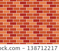 Seamless background with red brick illustration 138712217
