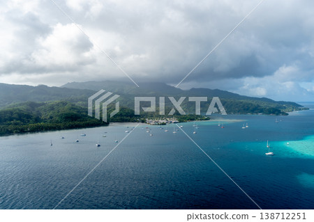 Aerial view of Raiatea island in French Polynesia Aerial view of Raiatea island in French Polynesia 138712251