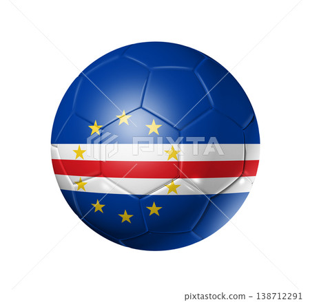 Soccer football ball with Cape Verde flag 138712291