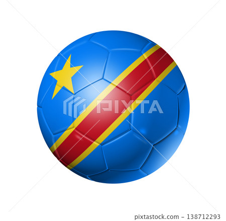 Soccer football ball with Congo flag Soccer football ball with Congo flag 138712293