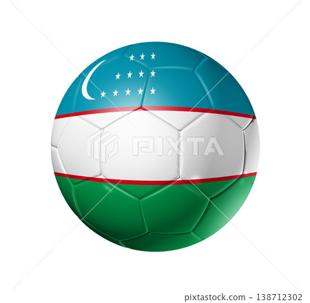 Soccer football ball with Uzbekistan flag Soccer football ball with Uzbekistan flag 138712302