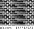 Seamless background with black brick illustration 138712523