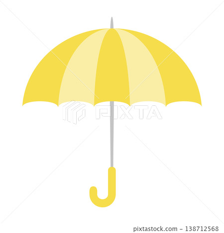 雨傘,雨季,簡潔的扁平化插畫,黃色 雨傘,雨季,簡潔的扁平化插畫,黃色 138712568