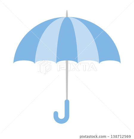 雨傘,雨季,簡約扁平插畫,淺藍色 雨傘,雨季,簡約扁平插畫,淺藍色 138712569