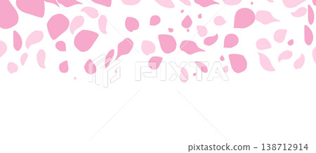 Pink Sakura Petal Rain Falling Spring Floral Background Pink Sakura Petal Rain Falling Spring Floral Background 138712914