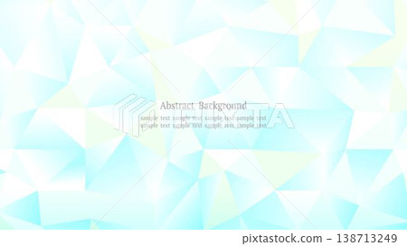 藍色和綠色雙色多邊形水晶背景，16:9 寬高比（水平）。 138713249