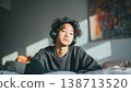 Young Man Working Comfortably from Home 138713520