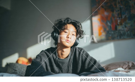 Young Man Working Comfortably from Home 138713520