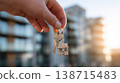 Keys to a new home in the evening 138715483