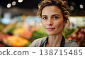 Smiling woman in a market setting 138715485
