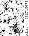 Abstract drops and smears of black acrylic paint. 138715673