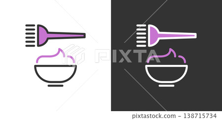 簡單的美髮沙龍髮色圖標 簡單的美髮沙龍髮色圖標 138715734