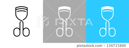 Simple eyelash curler icon Simple eyelash curler icon 138715800