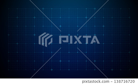 Grid Tech Background In Blue Pattern 138716720