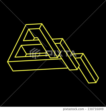 Impossible shape logo design, optical illusion objects. Optical art. Sacred geometry figures. Escher style. Impossible shape logo design, optical illusion objects. Optical art. Sacred geometry figures. Escher style. 138716849