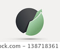 Risk and opportunity decision concept with split circle for business marketing and corporate use 138718361