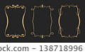 Set of elegant vintage frames. Set of decoration border templates. Vector illustration 138718996
