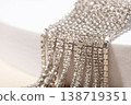 A close-up of sparkling crystal jewelry 138719351