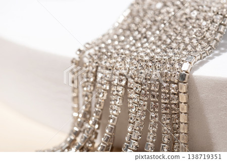 A close-up of sparkling crystal jewelry A close-up of sparkling crystal jewelry 138719351
