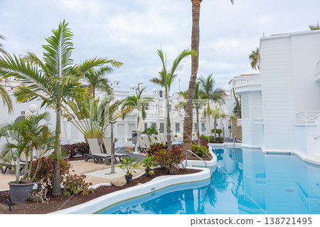 Modern Luxury Villa With Tropical Pool And Palm Garden Resort Lifestyle 138721495